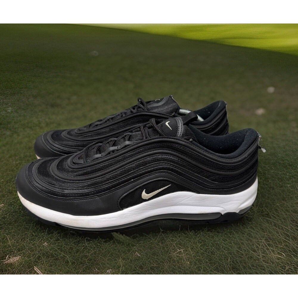 Nike Men Air Max 97 Golf Silver Bullet BlackWhite CI7538-002 Sz 15 Preowned RARE